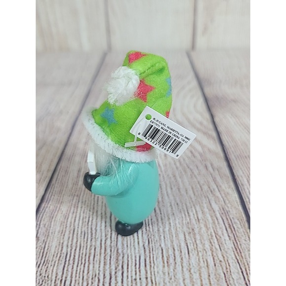 Ganz Happy Birthday Mini Gnome Figure Figurine Green Blue Teal Stars 3" - Picture 2 of 5